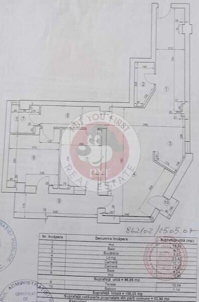 Auchan Titan | Apartament 3 camere | 108mp | Decomandat | B10387